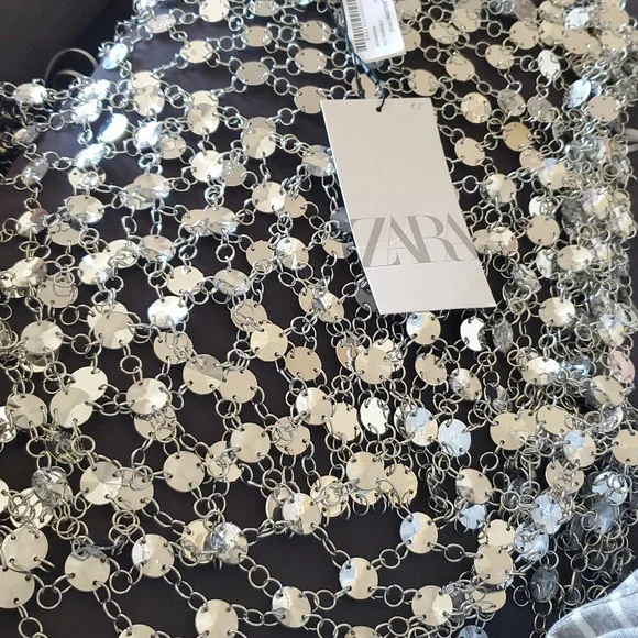 ZARA JEWEL CROP TOP SIZE M - Picture 9 of 10